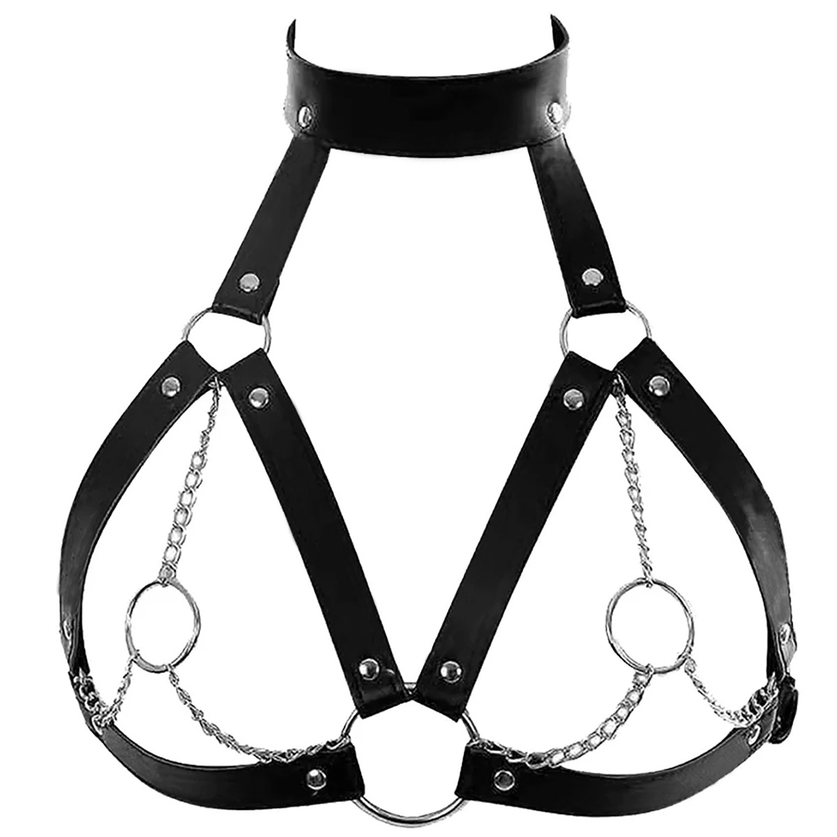 Body Jewelry Goth - Ceinture harnais en cuir pour femmes,