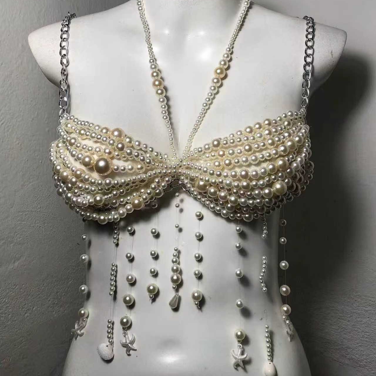 Body Jewelry Vest - Corset à chaînes pour femme, style