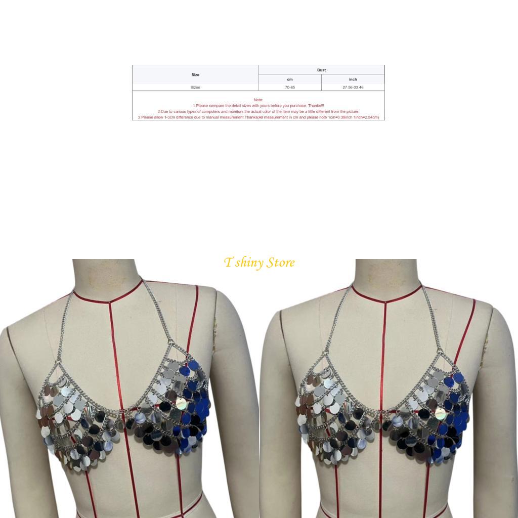 Body Jewelry Vest - N58F Festive Sequins Veste Pair top