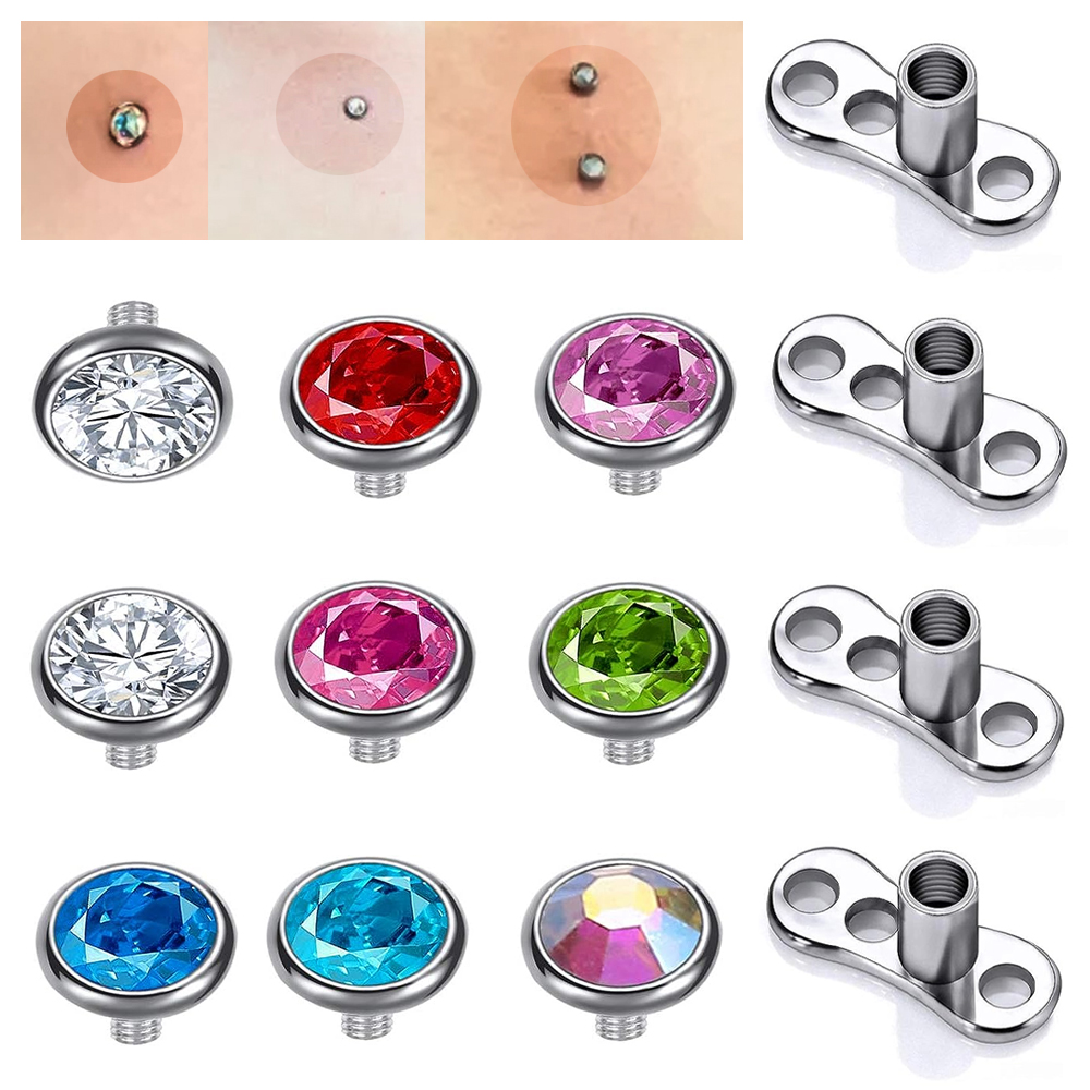 Dermal Anchor Top - Piercing de Surface en acier chirurgical,