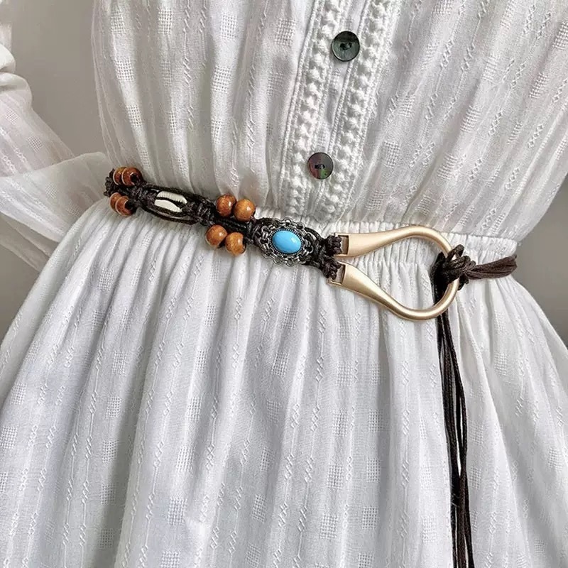 Body Jewelry Waist Chains - Ceinture tissée bohème pour robe –