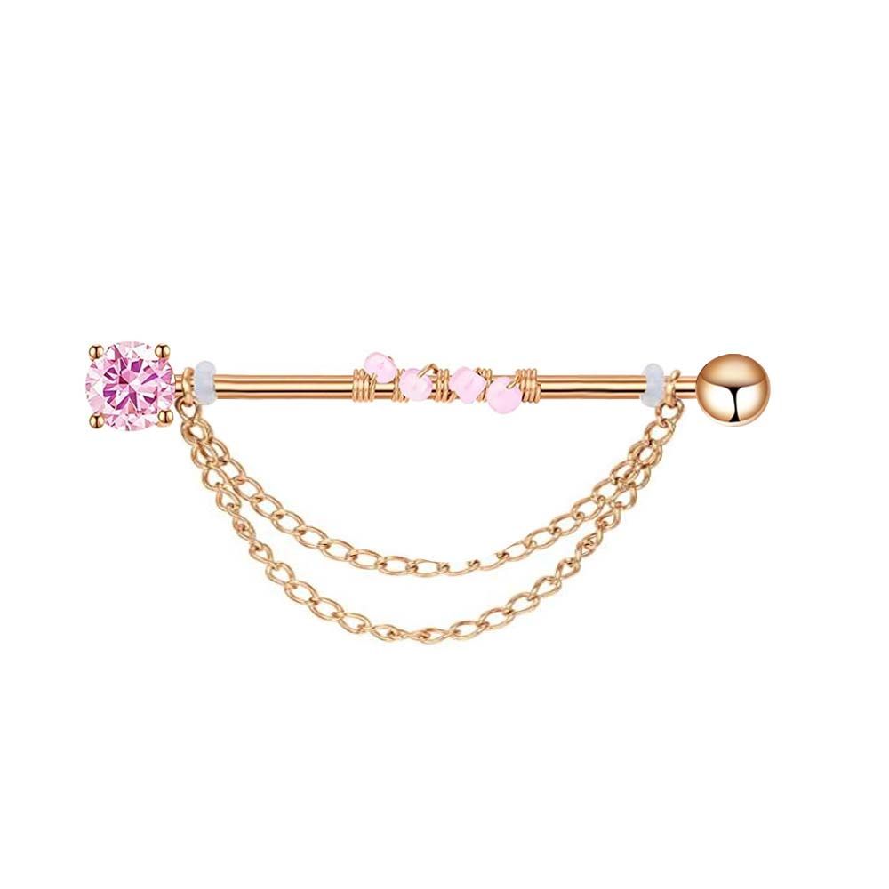 Boucles d'oreilles barbell en  - Industrial Barbell Long avis et prix