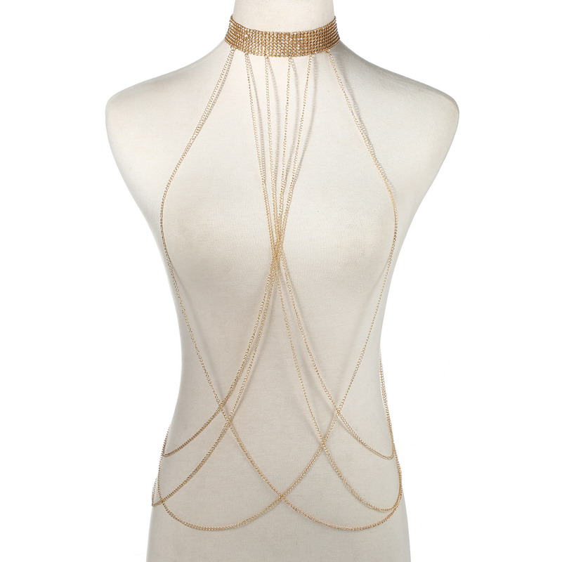 Chaîne de corps couleur or pou - Body Jewelry Waist Chains avis et prix