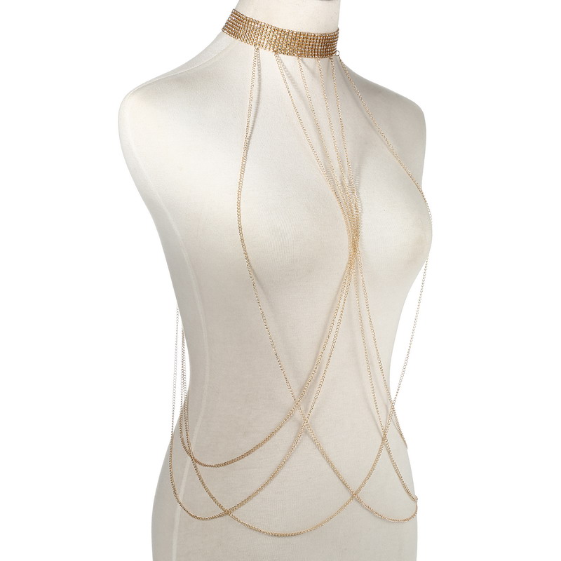 Chaîne de corps couleur or pou - Body Jewelry Waist Chains avis et prix