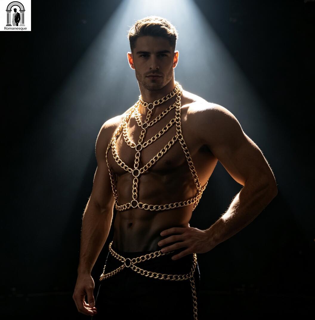 Harnais de corps pour homme en - Body Jewelry Vest avis et prix