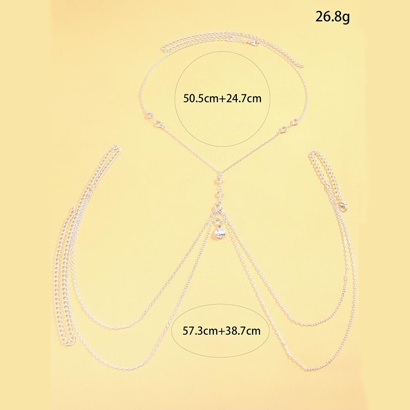 Chaîne de corps argentée pour  - Body Jewelry Waist Chains avis et prix
