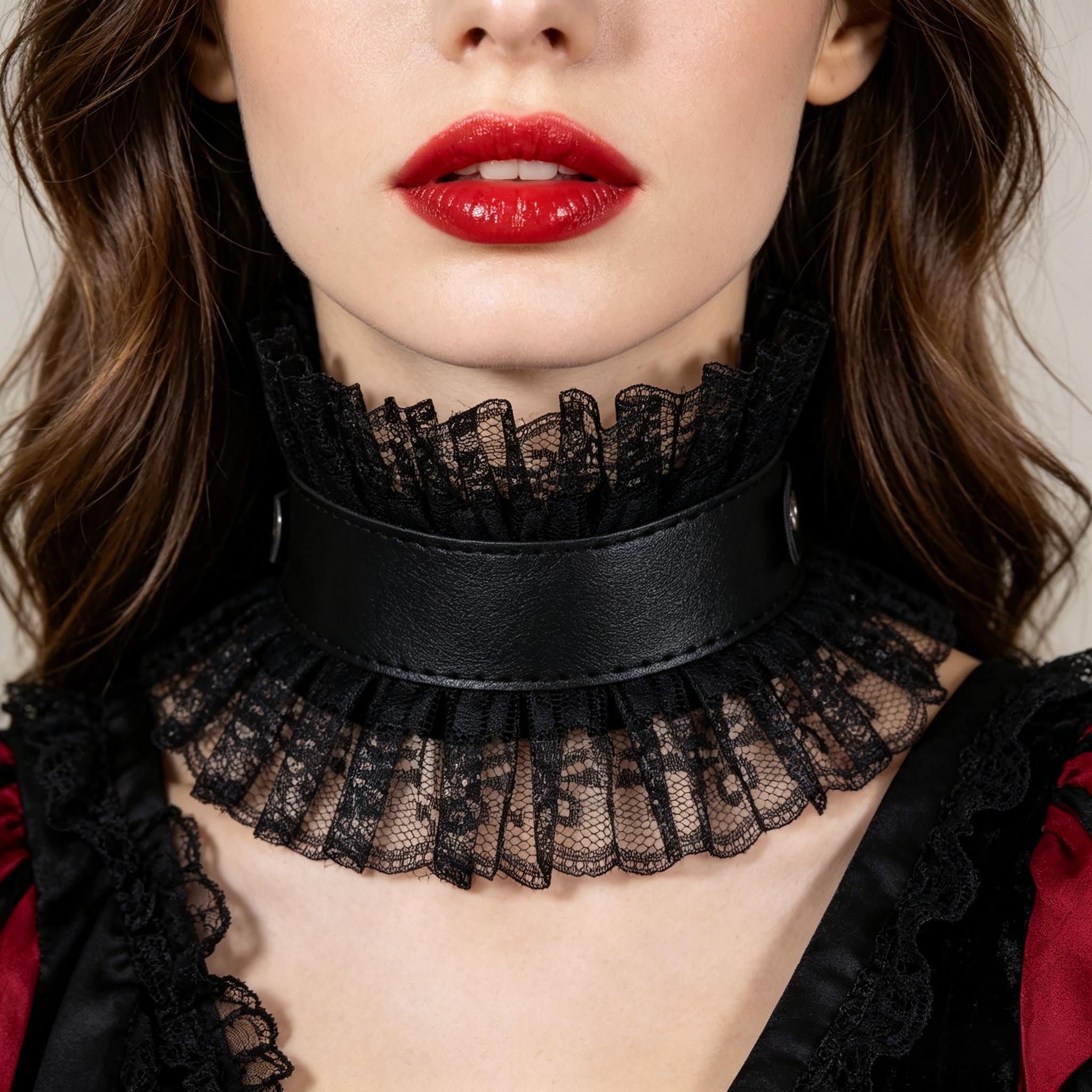Collier ras-de-cou vintage pou - Body Jewelry Goth avis et prix